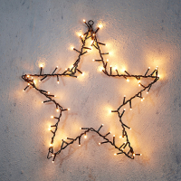 Kerstster hangend | 38 cm | Warm wit | 80 lampjes | Geschikt voor buiten | Luca Lighting LBB00213