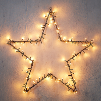 Kerstster hangend | 56.5 cm | Warm wit | 120 lampjes | Geschikt voor buiten | Luca Lighting LBB00215