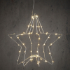 Kerstster hangend op batterijen | 30 cm | Warm wit | Zilver | 60 lampjes | Luca Lighting LBB00139 - 1