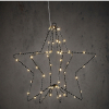 Kerstster hangend op batterijen | 30 cm | Warm wit | Zwart | 60 lampjes | Luca Lighting LBB00140 - 1