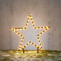 Kerstster op tuinsteker | 73 cm | 86 lampjes | Warm wit | Luca Lighting LBB00197
