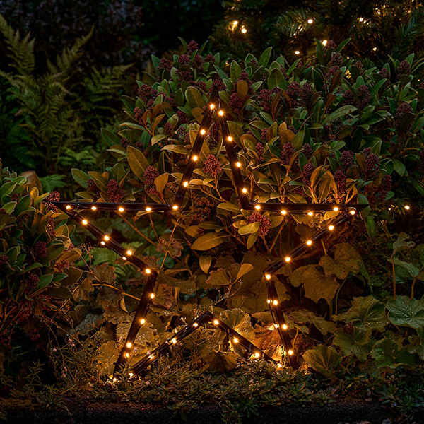 Kerstster op tuinsteker | 73 cm | 86 lampjes | Warm wit | Luca Lighting LBB00197 - 2