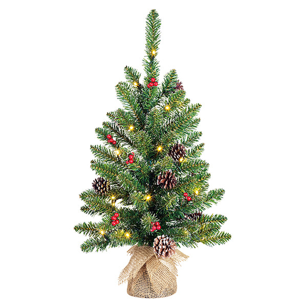 Luca Lighting Kunstkerstboom 60 cm | Creston | 20 lampjes | 58 Tips | Black Box Trees  LBB00092 - 1