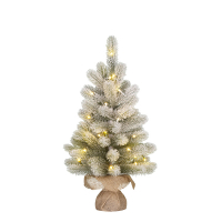 Luca Lighting Kunstkerstboom 60 cm | Nigata | Besneeuwd | 25 lampjes | 50 Tips | Black Box Trees  LBB00098