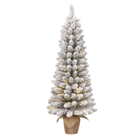 Luca Lighting Kunstkerstboom 90 cm | Gerlos | Besneeuwd | 40 lampjes | 108 Tips | Black Box Trees  LBB00063
