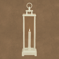 Luca Lighting Lantaarn Kaars | 40 x 12 cm | Warm Wit | Wit LBB00273