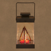 Luca Lighting Lantaarn Kampvuur | 1 lampjes op batterijen | 19 x 10 cm | Zwart LBB00270 - 1
