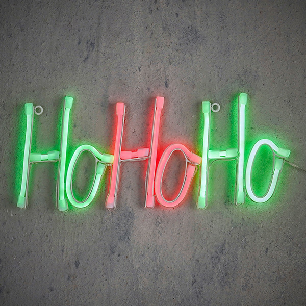 Neon Ho-Ho-Ho | Rood/groen | Luca Lighting LBB00205 - 1