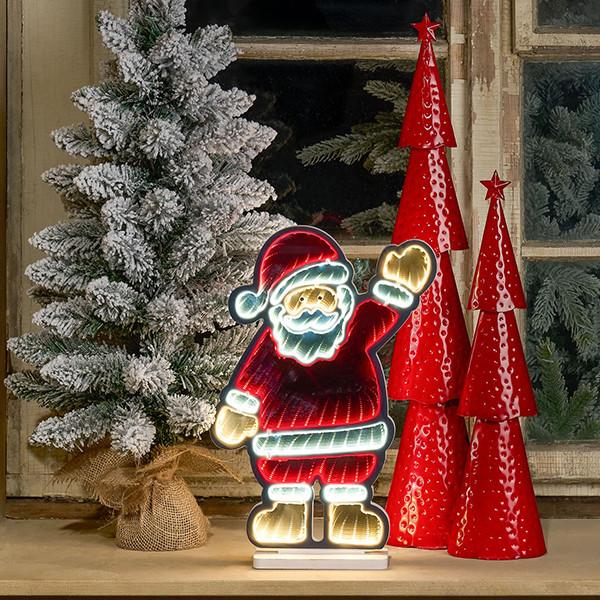 Neon kerstman | 40 cm | Warm wit | 239 lampjes | Luca Lighting LBB00173 - 2