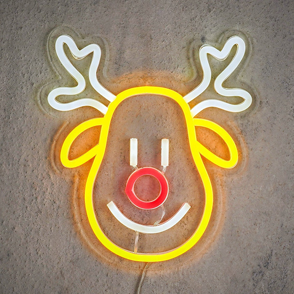 Neon rendier | Geel | Luca Lighting LBB00210 - 1