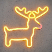 Neon rendier | Warm wit | Op batterij | Luca Lighting LBB00187