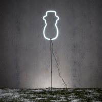 Neon sneeuwman op tuinsteker | 96 cm | Wit | Luca Lighting LBB00175