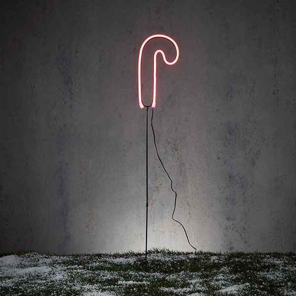 Neon zuurstok op tuinsteker | 93.5 cm | Rood | Luca Lighting LBB00177 - 1