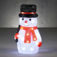 Sneeuwman met verlichting | Wit | 30 lampjes | Luca Lighting LBB00217