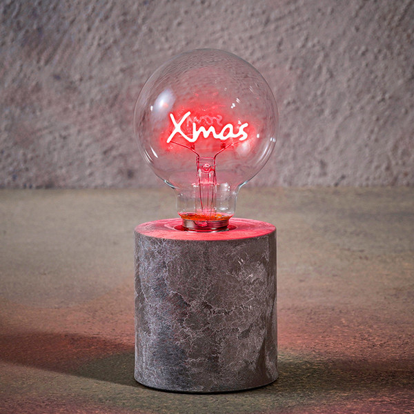 Tafellamp Xmas 18 cm | Rood | 3x AAA | Luca Lighting LBB00144 - 1