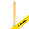Aanbieding: 4x Lucide LED lamp E27 | Buis T32 | Filament | Goud | 2200K | 3-staps dimbaar | 4.9W (40W) LLU20395 - 1