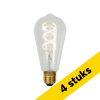 Aanbieding: 4x Lucide LED lamp E27 | Edison ST64 | Filament | 2700K | Dimbaar | 4.9W (40W) LLU20381 - 1