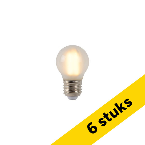 Aanbieding: 6x Lucide LED lamp E27 | Kogel G45 | Mat | 2700K | Dimbaar | 4W (40W) LLU20142 - 1