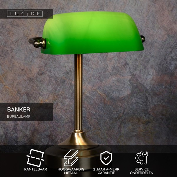 Lucide Bureaulamp E14 | Banker | Groen LLU20037 - 5