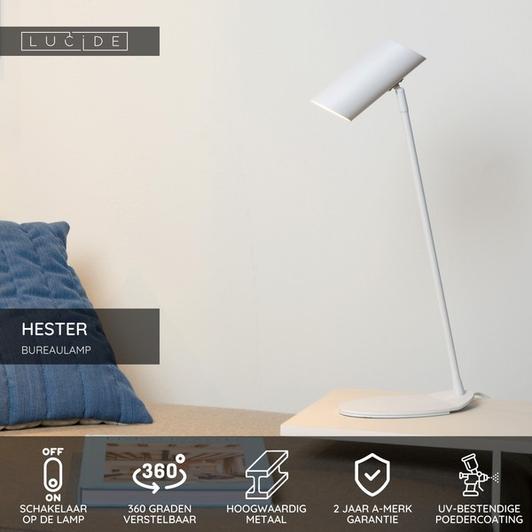 Lucide Bureaulamp GU10 | Hester | Wit LLU20186 - 4
