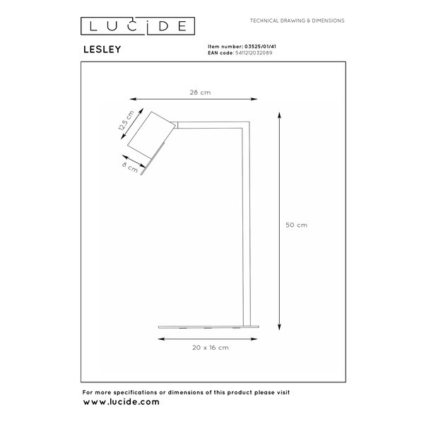 Lucide Bureaulamp GU10 | Lesley | Taupe LLU20240 - 8