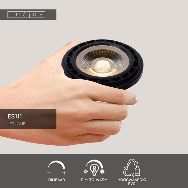 Lucide GU10 LED spot | 2200-3000K | Dim to warm | CRI >95 | 12W (75W) LLU20115 - 3