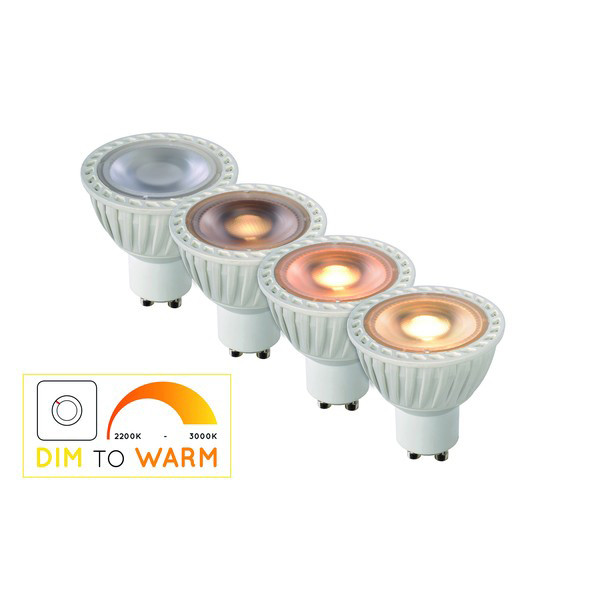 Lucide GU10 LED spot | 2200-3000K | Dim to warm | CRI >95 | 5W (35W) LLU20282 - 5