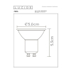 Lucide GU10 LED spot | 2200-3000K | Dim to warm | CRI >95 | 5W (35W) LLU20282 - 6