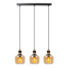 Lucide Hanglamp 3x E27 | Ilona | Amber | Zwart LLU20187 - 1