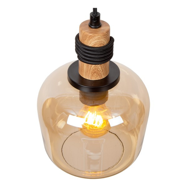Lucide Hanglamp 3x E27 | Ilona | Amber | Zwart LLU20187 - 7