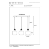 Lucide Hanglamp 3x E27 | Ilona | Amber | Zwart LLU20187 - 8