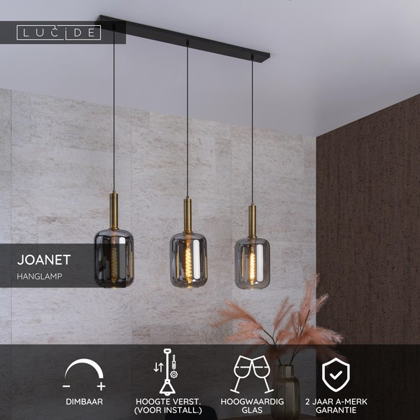 Lucide Hanglamp 3x E27 | Joanet | Zwart LLU20202 - 2