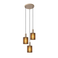 Lucide Hanglamp 3x E27 | Lambres | Taupe LLU20228