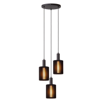 Lucide Hanglamp 3x E27 | Lambres | Zwart LLU20229