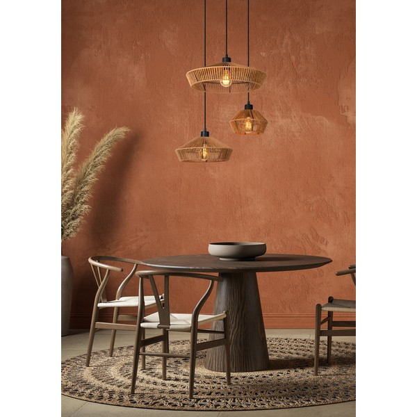 Lucide Hanglamp 3x E27 | Yunkai | Ø 60 cm | Naturel LLU20581 - 4