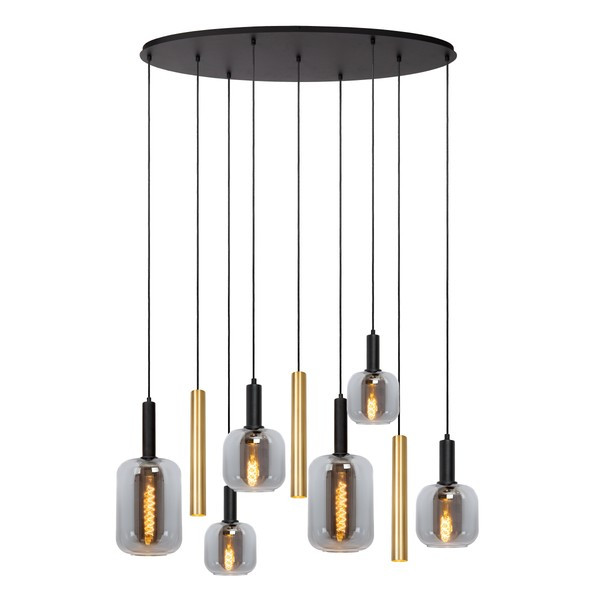 Lucide Hanglamp 4x E27 & 3x GU10 | Joanet | Zwart LLU20203 - 1