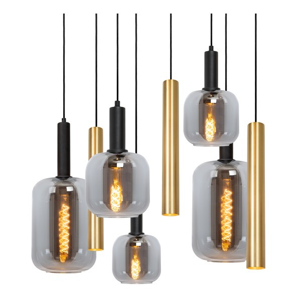 Lucide Hanglamp 4x E27 & 3x GU10 | Joanet | Zwart LLU20203 - 4