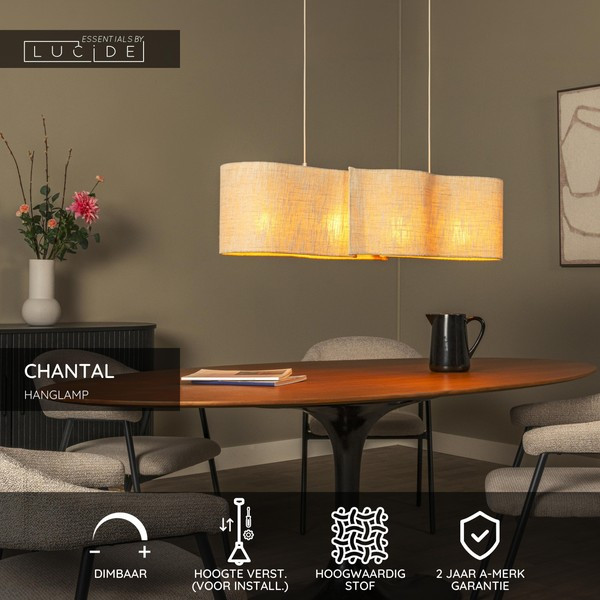 Lucide Hanglamp 4x E27 | Chantal | Organisch | Beige LLU20064 - 2