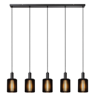 Lucide Hanglamp 5x E27 | Lambres | Zwart LLU20231