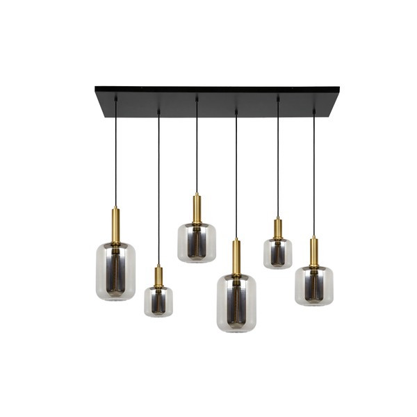 Lucide Hanglamp 6x E27 | Joanet | Rechthoek | Zwart LLU20201 - 4