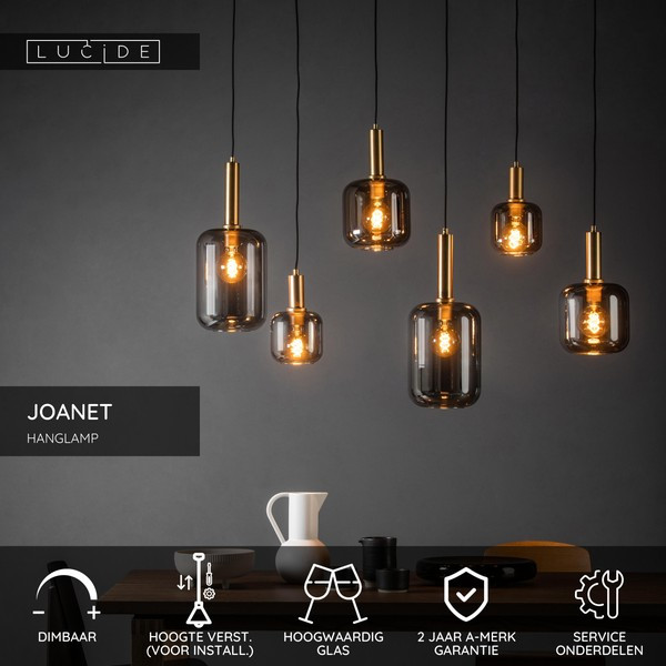 Lucide Hanglamp 6x E27 | Joanet | Rechthoek | Zwart LLU20201 - 2