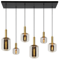 Lucide Hanglamp 6x E27 | Joanet | Rechthoek | Zwart LLU20201