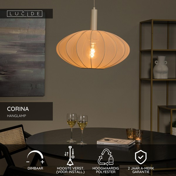 Lucide Hanglamp E27 | Corina | Ø 50 cm |  Beige LLU20086 - 2