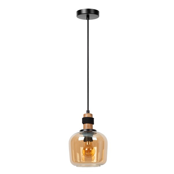 Lucide Hanglamp E27 | Ilona | Ø 18 cm | Amber | Zwart LLU20190 - 3