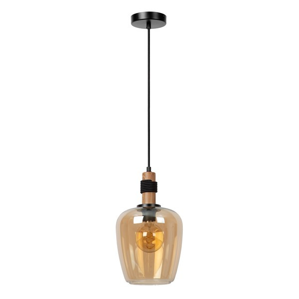 Lucide Hanglamp E27 | Ilona | Ø 22 cm | Amber | Zwart LLU20191 - 3