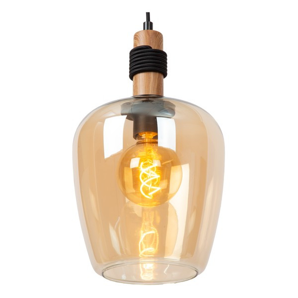 Lucide Hanglamp E27 | Ilona | Ø 22 cm | Amber | Zwart LLU20191 - 5