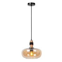 Lucide Hanglamp E27 | Ilona | Ø 30 cm | Amber | Zwart LLU20192