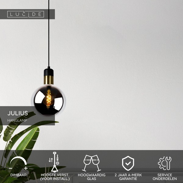Lucide Hanglamp E27 | Julius | Ø 20 cm | Zwart LLU20213 - 2