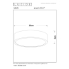 Lucide LED Plafondlamp |  Ø 20 cm | Unar | 2700K | 3-staps dimbaar | Wit | 12W LLU20536 - 8