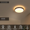 Lucide LED Plafondlamp met sensor | Ø 29.3 cm | Dasher | 2700K | IP44 | Zwart | 12W LLU20094 - 2
